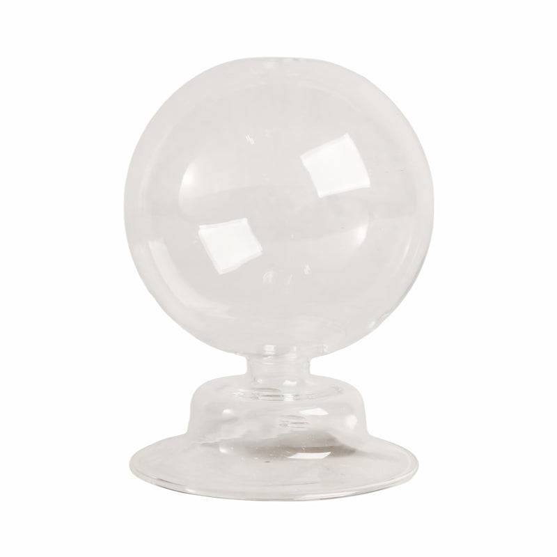 7 Glass Bubble Taper Candle Holder, Clear