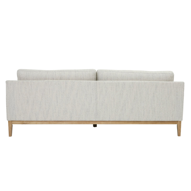 WOOD, 3-SEATER  BOLSTERED SOFA, BEIGE KD