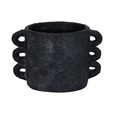 8 Arch Handle Planter, Black