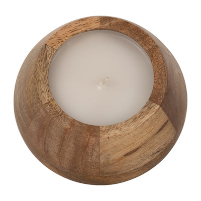 WOOD, 6 10 OZ MODERN BOWL SCENTED CANDLE, NATURAL