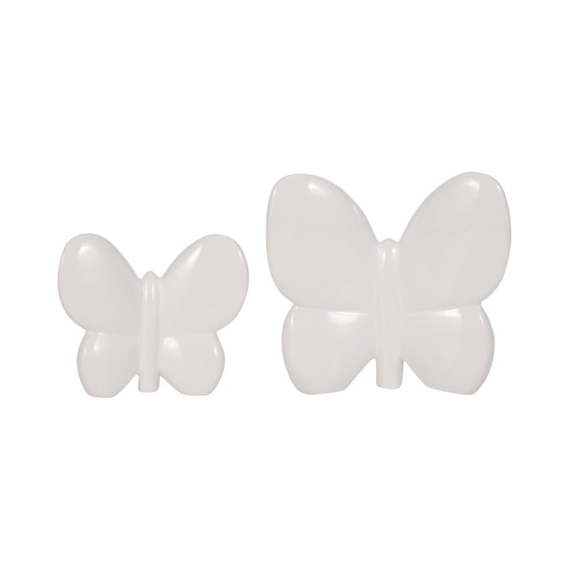 Cer, 6 Balloon Butterfly, White