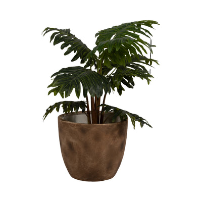 Ec Resin, 24d Convex Planter, Brown