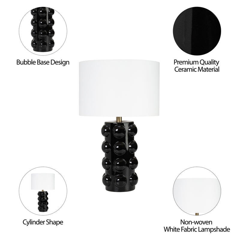 Ceramic 22 Bubble Table Lamp, Black