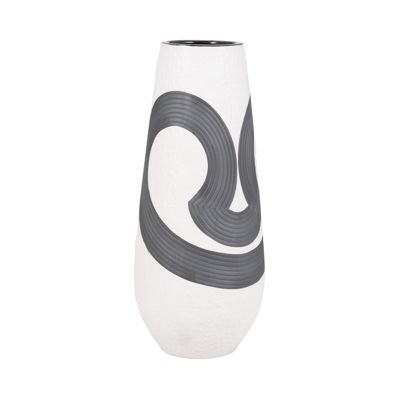 17 Noir Vase, Black/white