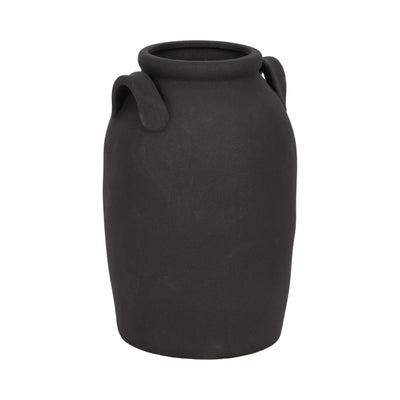 8 Rough Finish Jug With Handles, Black