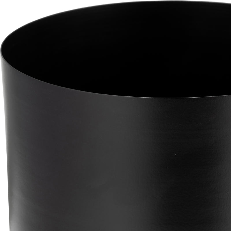 Ec Metal,6,flat Round Base Planter,black