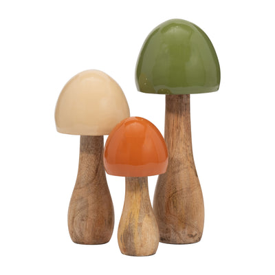 WOOD, 10 CONED MUSHROOM, OLIVE