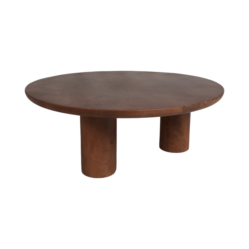 Wood, 35D  Modern Farmhouse Side Table, Brown Kd