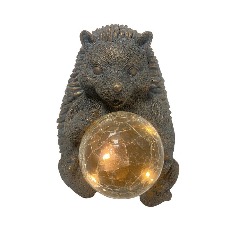 8 Hedgehog With Solar Orb,antique Copper