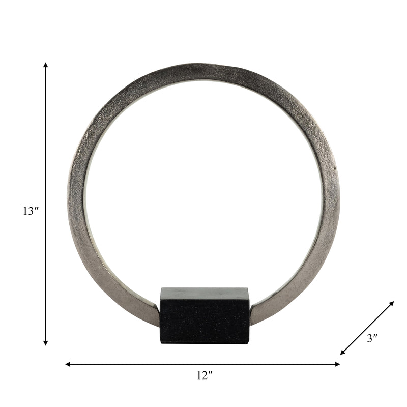 METAL,12,STANDING RING W/BASE ,NICKEL/BLACK