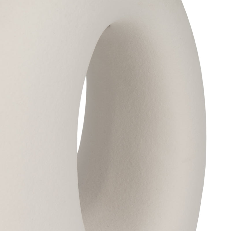 S/2 Ceramic 23 Open Cut Out Table Lamp, White/tan