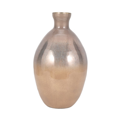 GLASS, 18 BULBOUS VASE, CHAMPAGNE