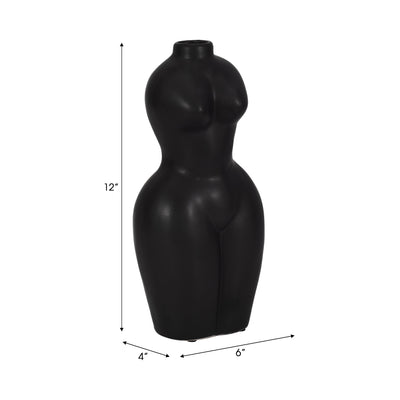 DOL, 12H TORSO VASE, BLACK