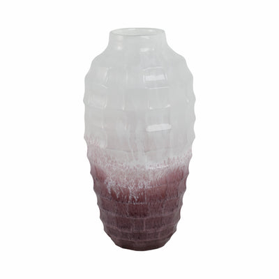 GLASS, 16H 2-TONE VASE, BLUSH