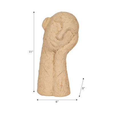 11 Resting Head On Hand Figure, Tan