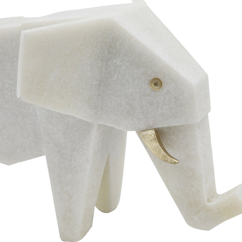 11 ANDORA ELEPHANT STATUARY, WHITE