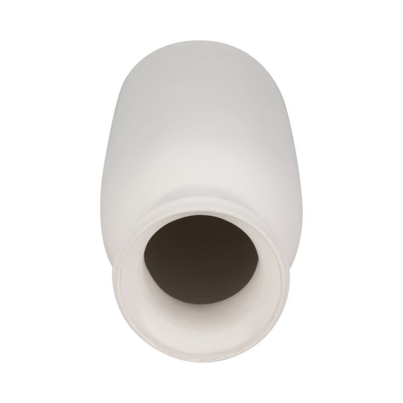 CER, 20H TALL SLIM VASE, WHITE