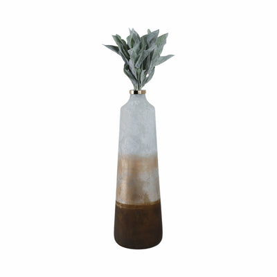 25 Gold Ombre Floor Vase, White/gold