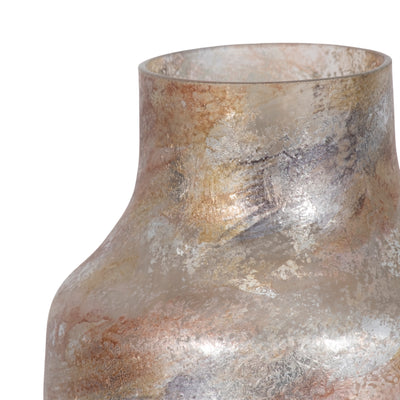 15 2-tone Glass Vase, Grey Multi