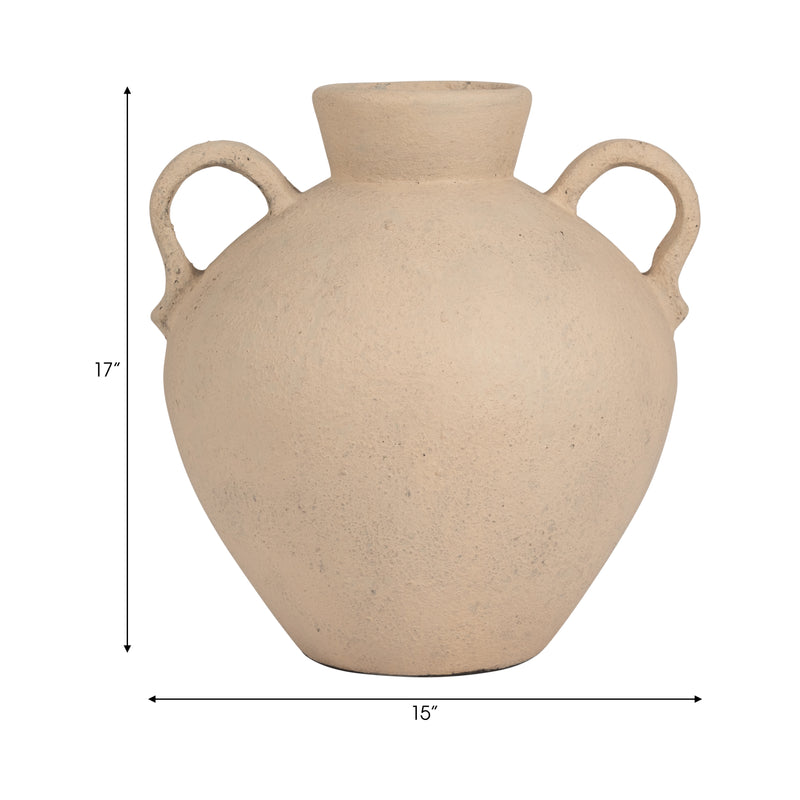 TERRACOTTA, 17 ORGANIC JUG WITH 2 HANDLES, IVORY