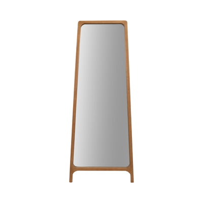 WOOD, 28X71 WOOD FRAME FLOOR MIRROR ON STAND, NATU