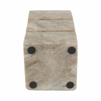 8 Onyx Marble Stacked Cubes Pillar Candleholder,