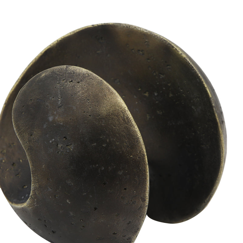 S/3 4/5/6 Kismet Spiral Deco Spheres, Bronze