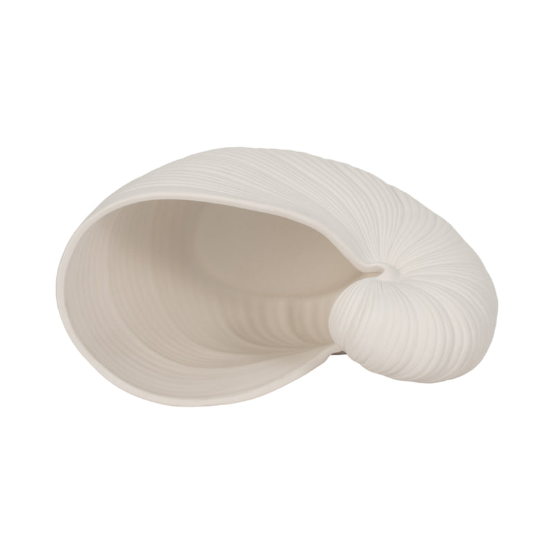 10 Nautilus Shell Planter, White