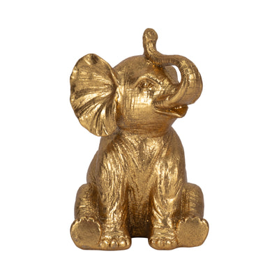 7 Sitting Elephant, Gold