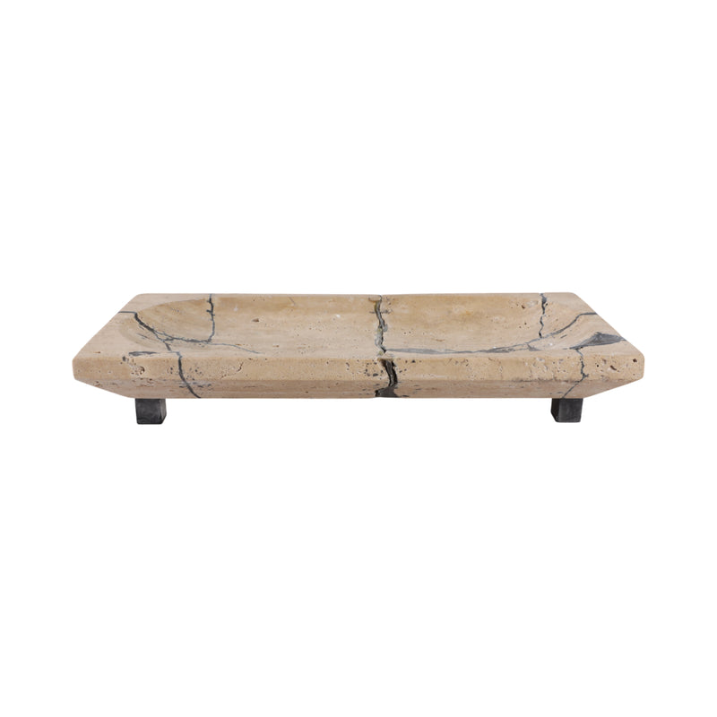 18 Gorda Crackle Travertine Tray