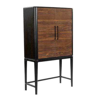 60 Emmett Carved Wood Bar Cabinet, Brwn/kd