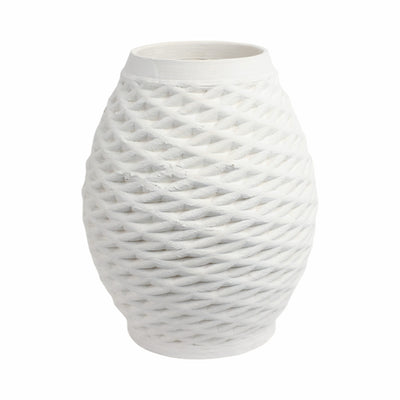 16talland Large 3d Printed Porcelain Vase, Ivory