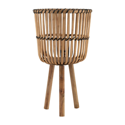 S/3 BAMBOO FOOTED PLANTERS 11/13/15, NATURAL