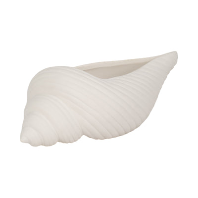 9 Conch Shell Planter, White