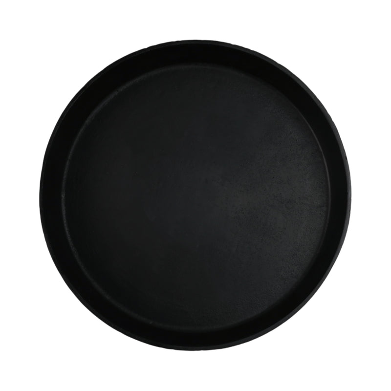 14 Cali Metal Pedestal Tray, Black