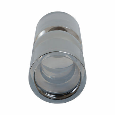 GLASS 6H PILLAR CANDLE HOLDER, SMOKE