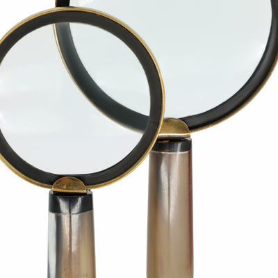 S/2 7/9 Nilay Horn Magnifying Glass, Gold