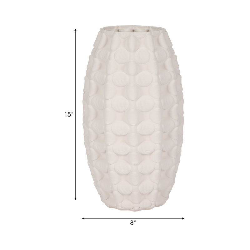 15 Alexander 3d Printed Vase, Ivory/beige