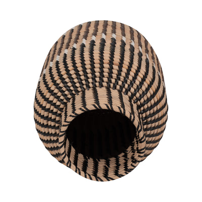 RATTAN, 13H WOVEN VASE, MULTI