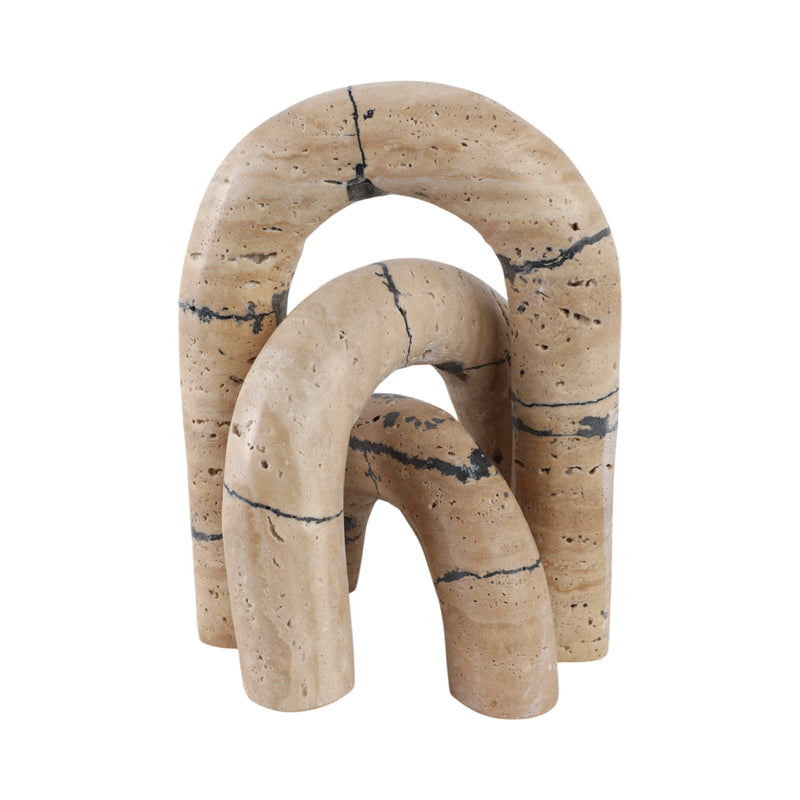 S/3 10 Gorda Crackle Travertine Arches