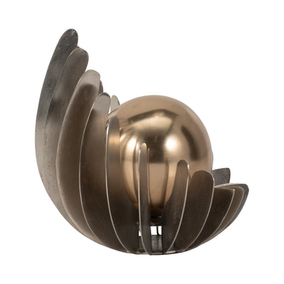 12 Ares Metal Sphere Large Statuary, Gold