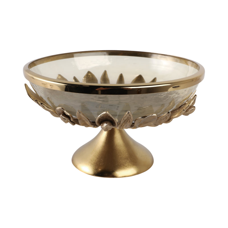 13 Eaves Glass And Metal Bowl