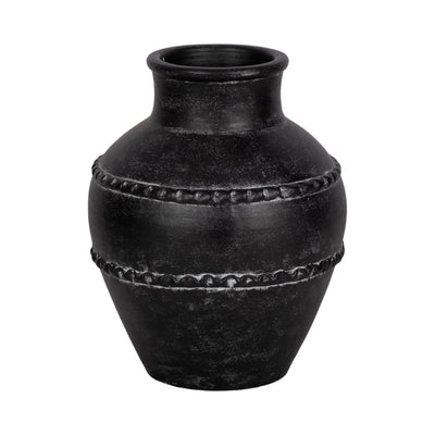 12 Traditional Terracotta Vase, Black