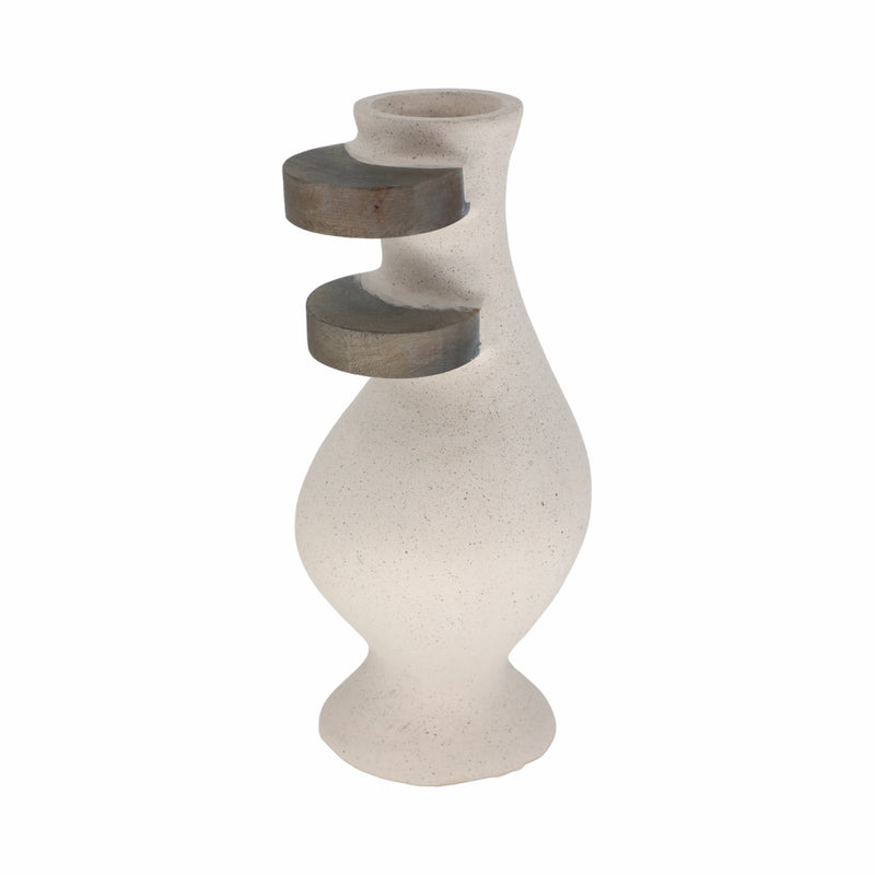 Ecomix, 15 Abstract Vase, Ivory