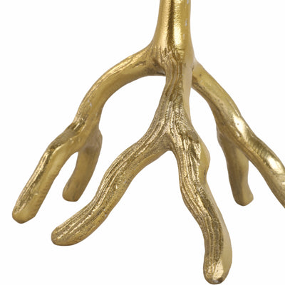 12 Roots Pillar & Taper Candle Holder, Gold