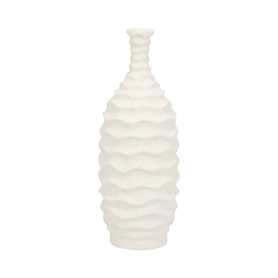 11 Horizontal Ribbon Vase Sand Texture, White