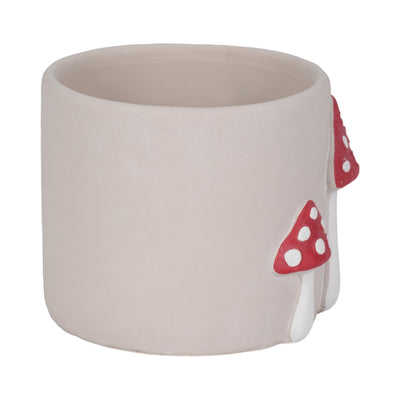 8 Magic Mushroom Applique Planter, Red/white