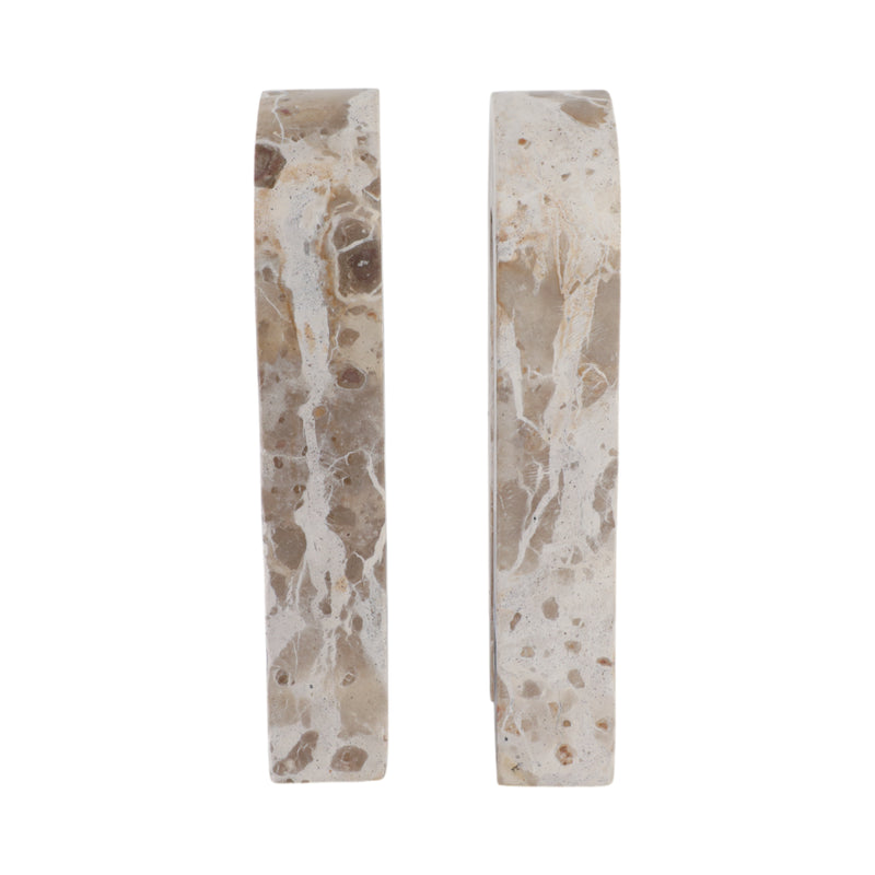 S/2 12 Pompano Beige Marble Arches