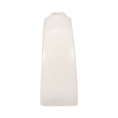 STONEWARE 7 CURVY CUT-OUT VASE, COTTON