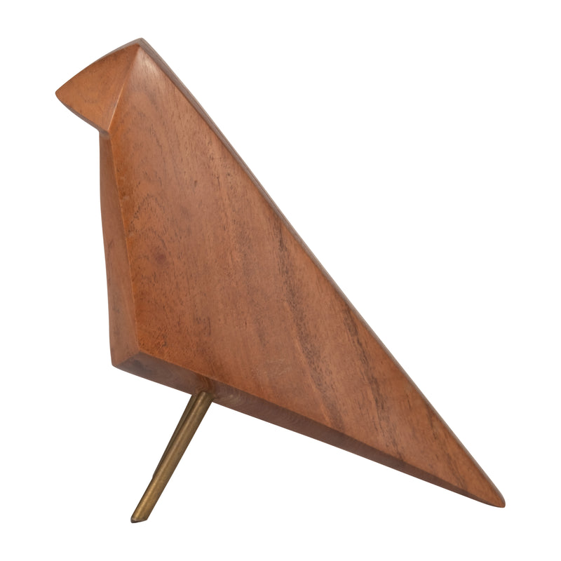 WOOD, 7 STANDING BIRD, BROWN